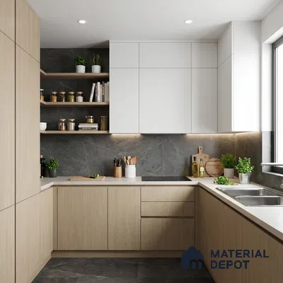 Wooden Look LM 01615 Soft Mahogany 8 ft x 4 ft Texture Finish Decorative Laminate - 1 mm | Suitable for TV Unit, Wardrobe, Kitchen Cabinets