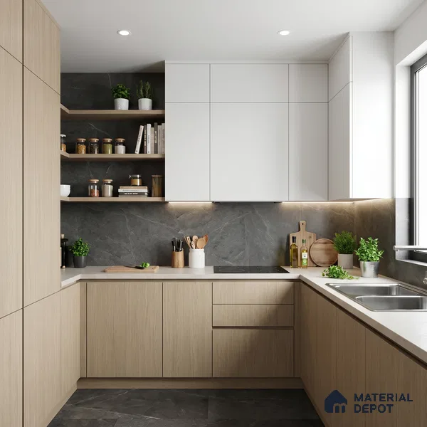 Wooden Look LM 01615 Soft Mahogany 8 ft x 4 ft Texture Finish Decorative Laminate - 1 mm | Suitable for TV Unit, Wardrobe, Kitchen Cabinets