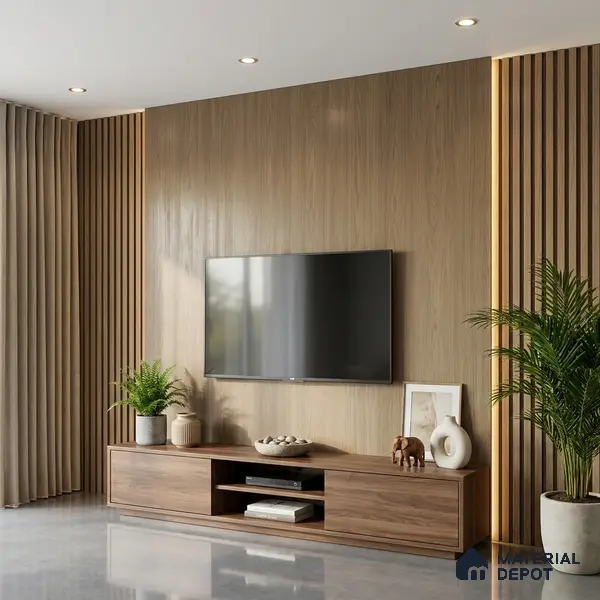 Wooden Look LM 01616 Dark Cedar 8 ft x 4 ft Texture Finish Decorative Laminate - 1 mm | Suitable for TV Unit, Wardrobe, Kitchen Cabinets