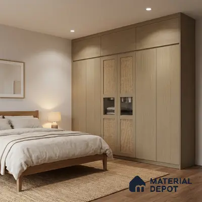 Wooden Look LM 01616 Dark Cedar 8 ft x 4 ft Texture Finish Decorative Laminate - 1 mm | Suitable for TV Unit, Wardrobe, Kitchen Cabinets