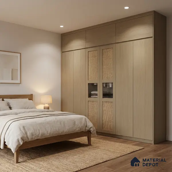 Wooden Look LM 01616 Dark Cedar 8 ft x 4 ft Texture Finish Decorative Laminate - 1 mm | Suitable for TV Unit, Wardrobe, Kitchen Cabinets