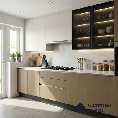 Wooden Look LM 01616 Dark Cedar 8 ft x 4 ft Texture Finish Decorative Laminate - 1 mm | Suitable for TV Unit, Wardrobe, Kitchen Cabinets