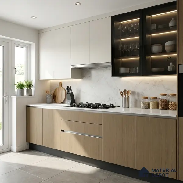 Wooden Look LM 01616 Dark Cedar 8 ft x 4 ft Texture Finish Decorative Laminate - 1 mm | Suitable for TV Unit, Wardrobe, Kitchen Cabinets