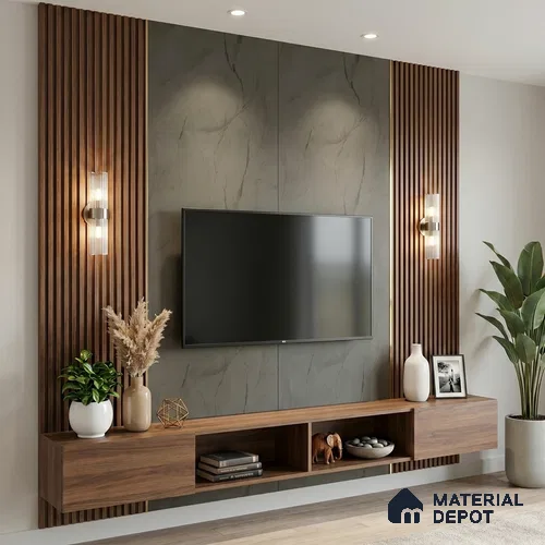 Wooden Look LM 01617 African Emperador 8 ft x 4 ft Texture Finish Decorative Laminate - 1 mm | Suitable for TV Unit, Wardrobe, Kitchen Cabinets