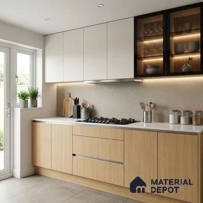Wooden Look LM 01628 Dense Teakwood 8 ft x 4 ft Texture Finish Decorative Laminate - 1 mm | Suitable for TV Unit, Wardrobe, Kitchen Cabinets