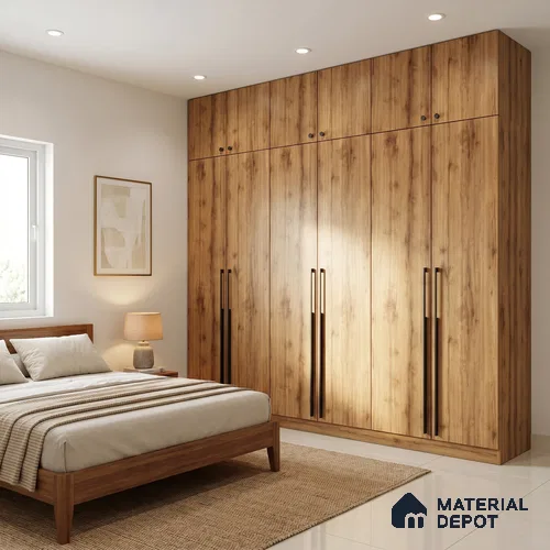 Wooden Look LM 01630 Mustard Yew 8 ft x 4 ft Texture Finish Decorative Laminate - 1 mm | Suitable for TV Unit, Wardrobe, Kitchen Cabinets
