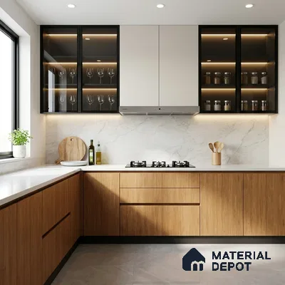 Wooden Look LM 01632 Italian Teak 8 ft x 4 ft Texture Finish Decorative Laminate - 1 mm | Suitable for TV Unit, Wardrobe, Kitchen Cabinets