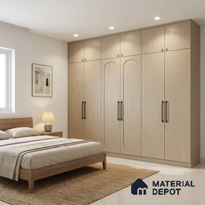 Wooden Look LM 01637 Soft Mahogany 8 ft x 4 ft Texture Finish Decorative Laminate - 1 mm | Suitable for TV Unit, Wardrobe, Kitchen Cabinets