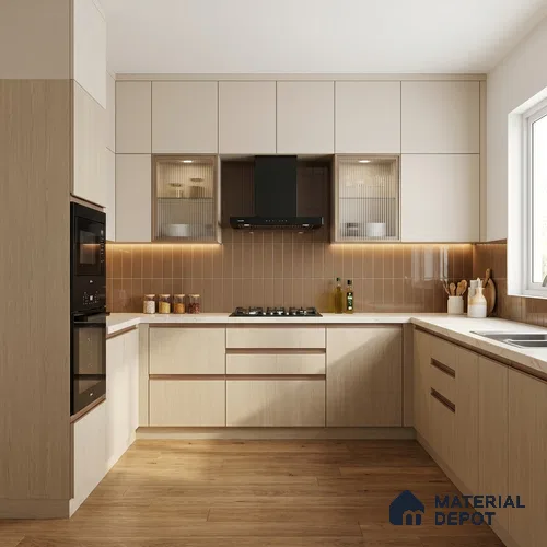 Wooden Look LM 01637 Soft Mahogany 8 ft x 4 ft Texture Finish Decorative Laminate - 1 mm | Suitable for TV Unit, Wardrobe, Kitchen Cabinets