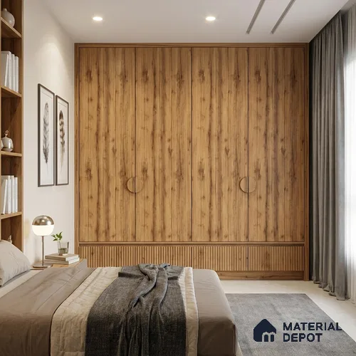 Wooden Look LM 01645 Mustard Yew 8 ft x 4 ft Texture Finish Decorative Laminate - 1 mm | Suitable for TV Unit, Wardrobe, Kitchen Cabinets