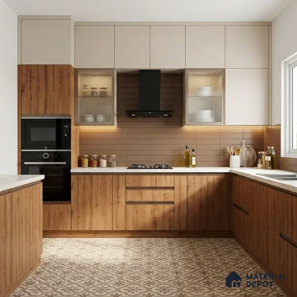 Wooden Look LM 01646 Indian Teak 8 ft x 4 ft Texture Finish Decorative Laminate - 1 mm | Suitable for TV Unit, Wardrobe, Kitchen Cabinets