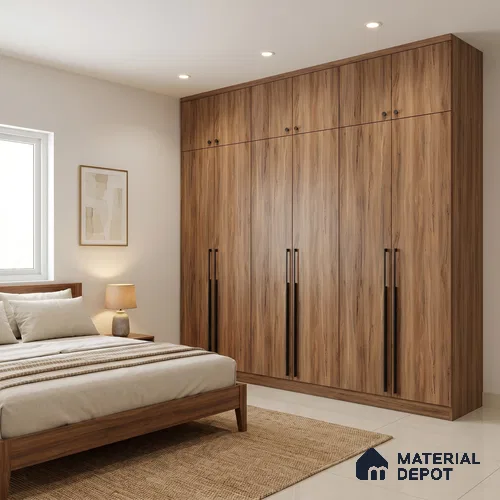 Wooden Look LM 01653 British Beech 8 ft x 4 ft Texture Finish Decorative Laminate - 1 mm | Suitable for TV Unit, Wardrobe, Kitchen Cabinets