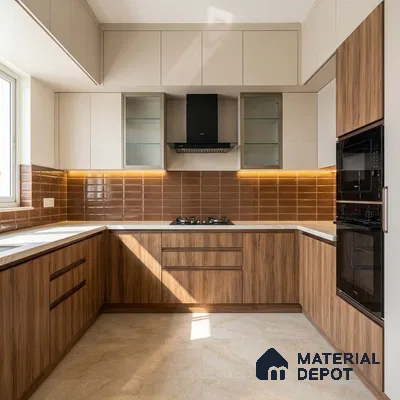Wooden Look LM 01653 British Beech 8 ft x 4 ft Texture Finish Decorative Laminate - 1 mm | Suitable for TV Unit, Wardrobe, Kitchen Cabinets