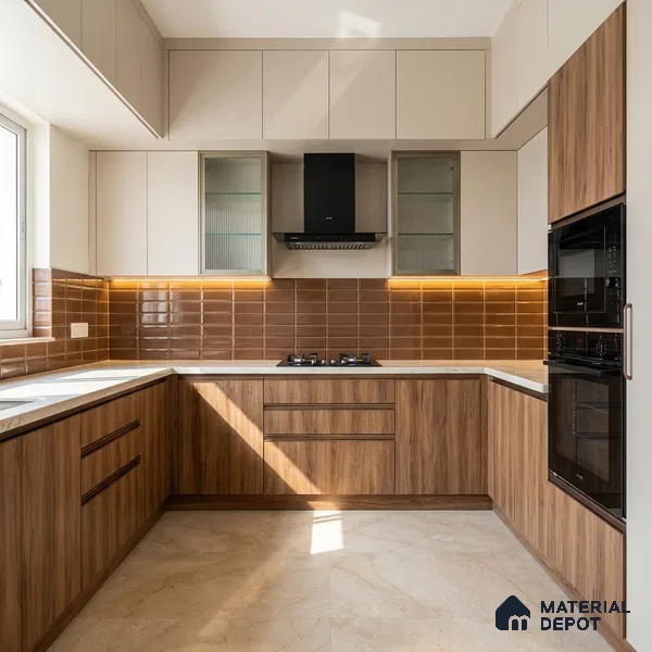 Wooden Look LM 01653 British Beech 8 ft x 4 ft Texture Finish Decorative Laminate - 1 mm | Suitable for TV Unit, Wardrobe, Kitchen Cabinets