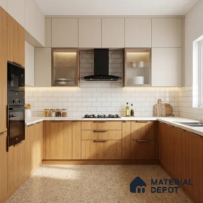 Wooden Look LM 01655 Italian Teak 8 ft x 4 ft Texture Finish Decorative Laminate - 1 mm | Suitable for TV Unit, Wardrobe, Kitchen Cabinets