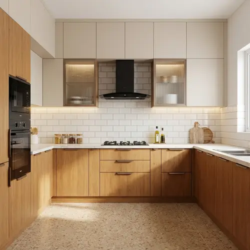 Wooden Look LM 01655 Italian Teak 8 ft x 4 ft Texture Finish Decorative Laminate - 1 mm | Suitable for TV Unit, Wardrobe, Kitchen Cabinets