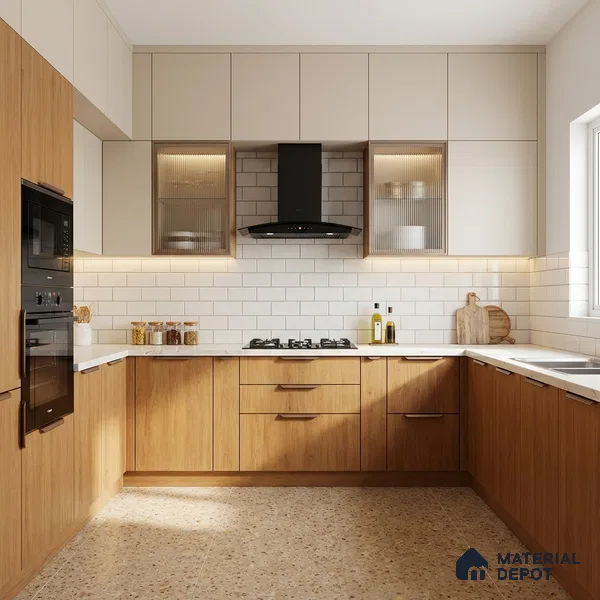 Wooden Look LM 01655 Italian Teak 8 ft x 4 ft Texture Finish Decorative Laminate - 1 mm | Suitable for TV Unit, Wardrobe, Kitchen Cabinets