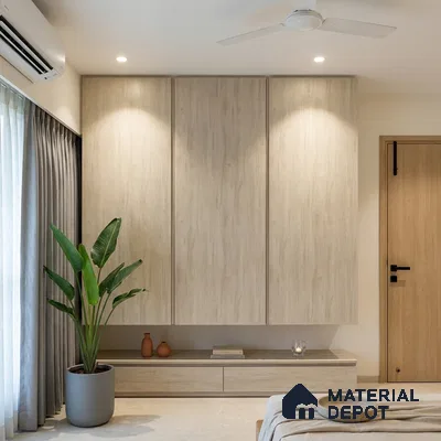 Wooden Look LM 01657 Ivory Pine 8 ft x 4 ft Texture Finish Decorative Laminate - 1 mm | Suitable for TV Unit, Wardrobe, Kitchen Cabinets