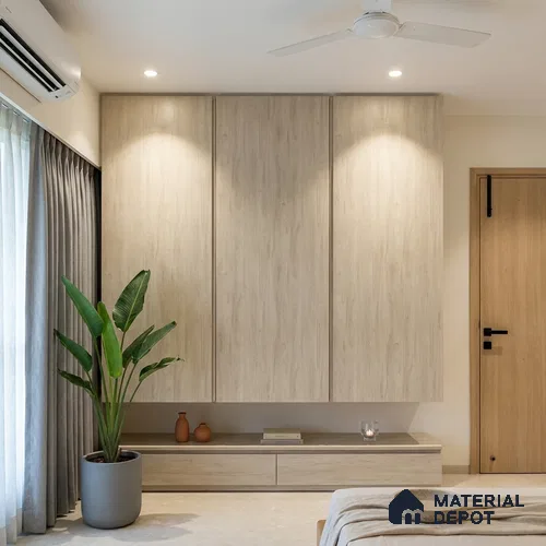 Wooden Look LM 01657 Ivory Pine 8 ft x 4 ft Texture Finish Decorative Laminate - 1 mm | Suitable for TV Unit, Wardrobe, Kitchen Cabinets