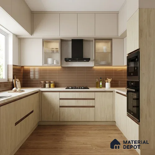 Wooden Look LM 01657 Ivory Pine 8 ft x 4 ft Texture Finish Decorative Laminate - 1 mm | Suitable for TV Unit, Wardrobe, Kitchen Cabinets