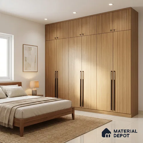 Wooden Look LM 01659 Madagascar Oak 8 ft x 4 ft Texture Finish Decorative Laminate - 1 mm | Suitable for TV Unit, Wardrobe, Kitchen Cabinets