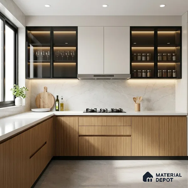 Wooden Look LM 01659 Madagascar Oak 8 ft x 4 ft Texture Finish Decorative Laminate - 1 mm | Suitable for TV Unit, Wardrobe, Kitchen Cabinets