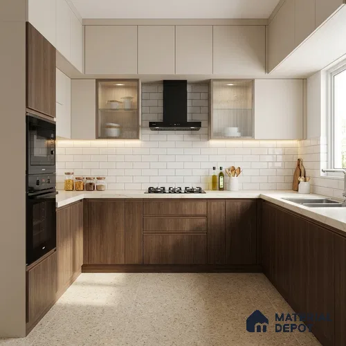 Wooden Look LM 01661 Hard Hemlock 8 ft x 4 ft Texture Finish Decorative Laminate - 1 mm | Suitable for TV Unit, Wardrobe, Kitchen Cabinets