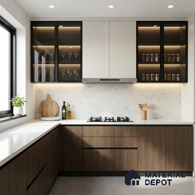 Wooden Look LM 01661 Hard Hemlock 8 ft x 4 ft Texture Finish Decorative Laminate - 1 mm | Suitable for TV Unit, Wardrobe, Kitchen Cabinets