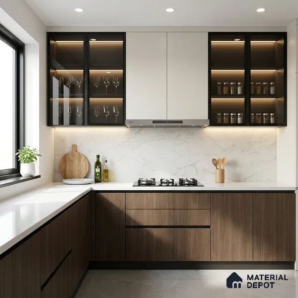 Wooden Look LM 01661 Hard Hemlock 8 ft x 4 ft Texture Finish Decorative Laminate - 1 mm | Suitable for TV Unit, Wardrobe, Kitchen Cabinets