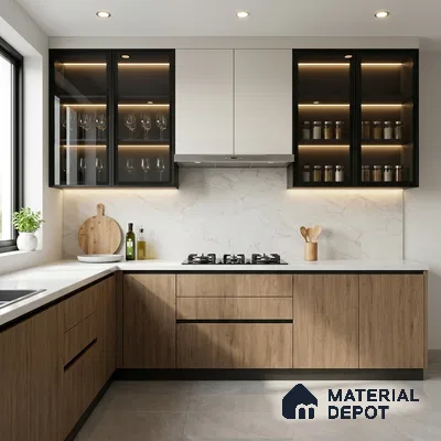Wooden Look LM 01662 American Spruce 8 ft x 4 ft Texture Finish Decorative Laminate - 1 mm | Suitable for TV Unit, Wardrobe, Kitchen Cabinets