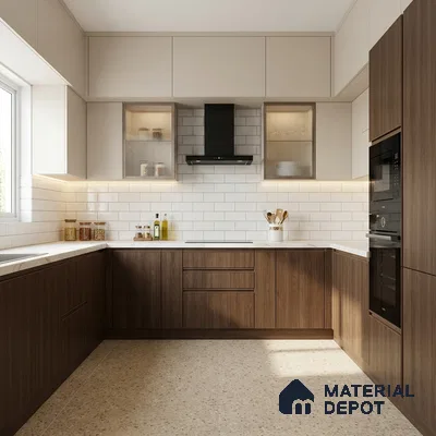 Wooden Look LM 01672 Hard Hemlock 8 ft x 4 ft Texture Finish Decorative Laminate - 1 mm | Suitable for TV Unit, Wardrobe, Kitchen Cabinets