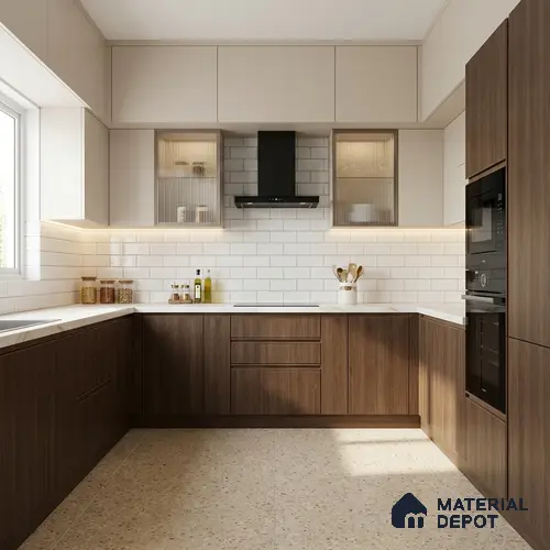 Wooden Look LM 01672 Hard Hemlock 8 ft x 4 ft Texture Finish Decorative Laminate - 1 mm | Suitable for TV Unit, Wardrobe, Kitchen Cabinets