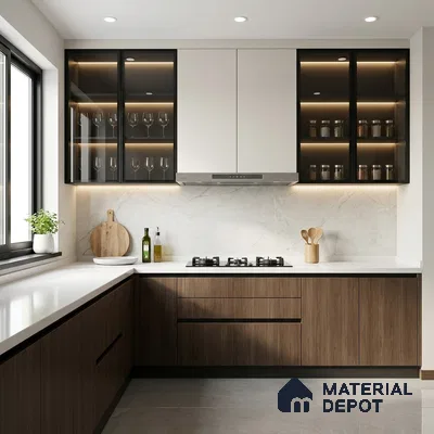 Wooden Look LM 01672 Hard Hemlock 8 ft x 4 ft Texture Finish Decorative Laminate - 1 mm | Suitable for TV Unit, Wardrobe, Kitchen Cabinets