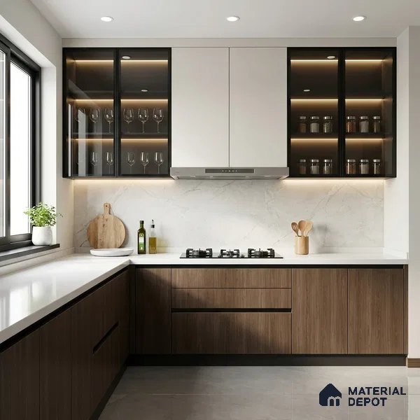 Wooden Look LM 01672 Hard Hemlock 8 ft x 4 ft Texture Finish Decorative Laminate - 1 mm | Suitable for TV Unit, Wardrobe, Kitchen Cabinets