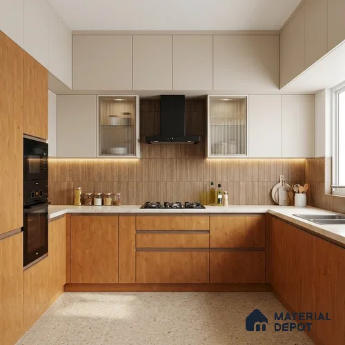 Wooden Look LM 01673 Soft Beech 8 ft x 4 ft Texture Finish Decorative Laminate - 1 mm | Suitable for TV Unit, Wardrobe, Kitchen Cabinets