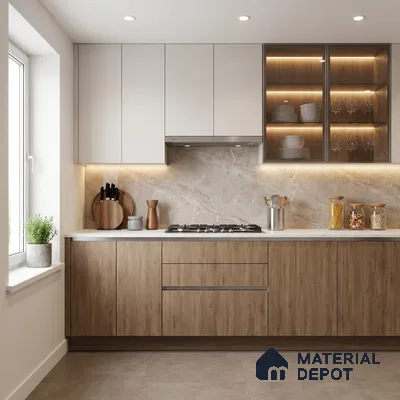 Wooden Look LM 01686 American Spruce 8 ft x 4 ft Super Matte Finish Decorative Laminate - 1 mm | Suitable for TV Unit, Wardrobe, Kitchen Cabinets