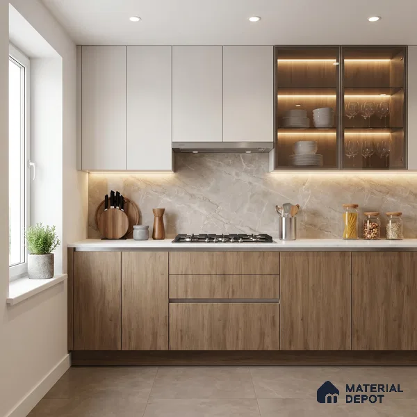 Wooden Look LM 01686 American Spruce 8 ft x 4 ft Super Matte Finish Decorative Laminate - 1 mm | Suitable for TV Unit, Wardrobe, Kitchen Cabinets