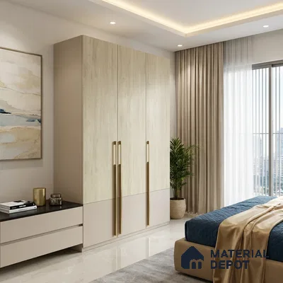 Wooden Look LM 01687 Ivory Pine 8 ft x 4 ft Super Matte Finish Decorative Laminate - 1 mm | Suitable for TV Unit, Wardrobe, Kitchen Cabinets