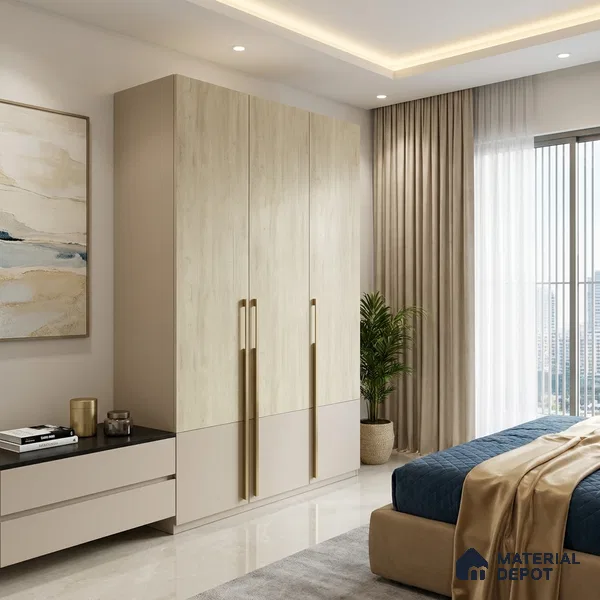 Wooden Look LM 01687 Ivory Pine 8 ft x 4 ft Super Matte Finish Decorative Laminate - 1 mm | Suitable for TV Unit, Wardrobe, Kitchen Cabinets