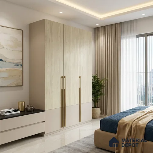 Wooden Look LM 01687 Ivory Pine 8 ft x 4 ft Super Matte Finish Decorative Laminate - 1 mm | Suitable for TV Unit, Wardrobe, Kitchen Cabinets