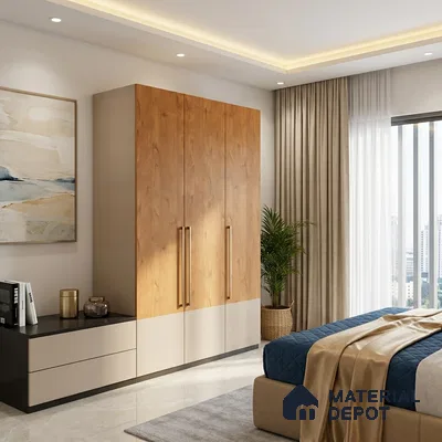 Wooden Look LM 01688 Soft Beech 8 ft x 4 ft Super Matte Finish Decorative Laminate - 1 mm | Suitable for TV Unit, Wardrobe, Kitchen Cabinets