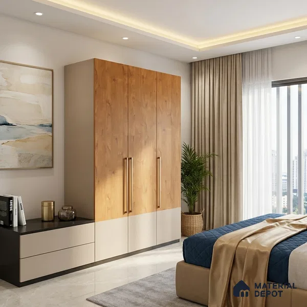 Wooden Look LM 01688 Soft Beech 8 ft x 4 ft Super Matte Finish Decorative Laminate - 1 mm | Suitable for TV Unit, Wardrobe, Kitchen Cabinets