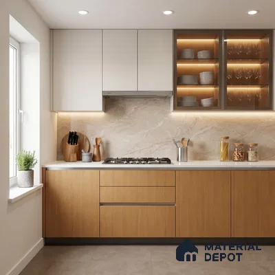 Wooden Look LM 01689 Light Cedar 8 ft x 4 ft Super Matte Finish Decorative Laminate - 1 mm | Suitable for TV Unit, Wardrobe, Kitchen Cabinets