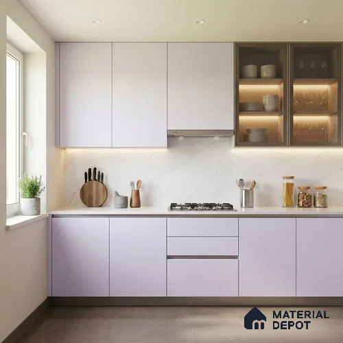 Solid Colors Look LM 01691 Soft White 8 ft x 4 ft Super Matte Finish Decorative Laminate - 1 mm | Suitable for Living Room, Kitchen, Office
