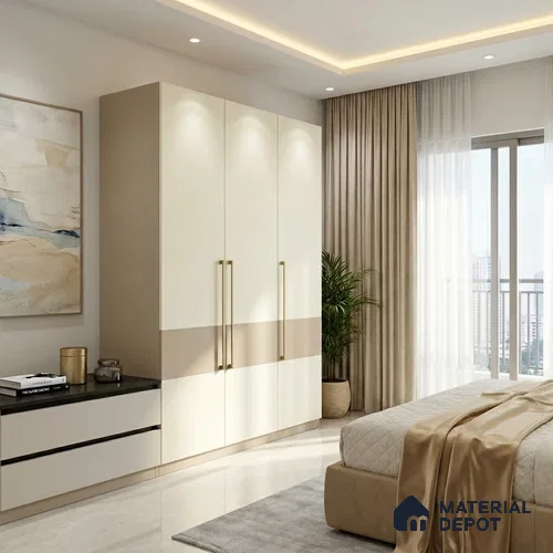Solid Colors Look LM 01692 Off White 8 ft x 4 ft Super Matte Finish Decorative Laminate - 1 mm | Suitable for Living Room, Kitchen, Office
