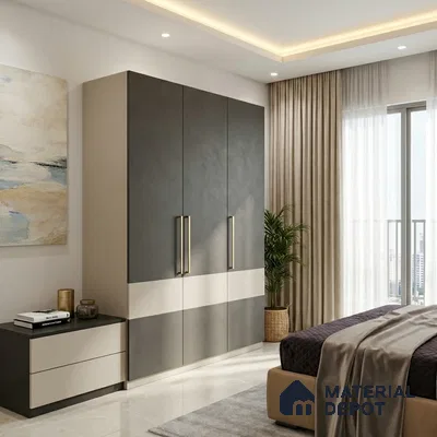 Solid Colors Look LM 01693 Storm Grey 8 ft x 4 ft Super Matte Finish Decorative Laminate - 1 mm | Suitable for Living Room, Kitchen, Office