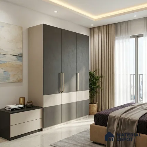 Solid Colors Look LM 01693 Storm Grey 8 ft x 4 ft Super Matte Finish Decorative Laminate - 1 mm | Suitable for Living Room, Kitchen, Office