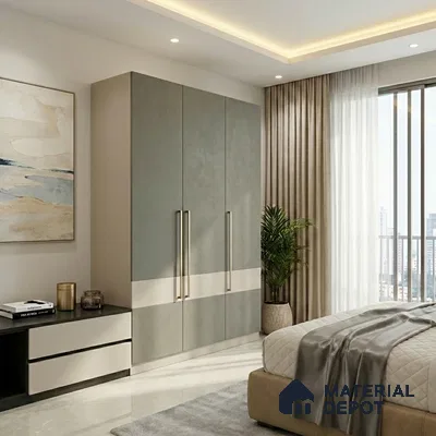 Solid Colors Look LM 01697 Light Warm Light Grey 8 ft x 4 ft Super Matte Finish Decorative Laminate - 1 mm | Suitable for Living Room, Kitchen, Office