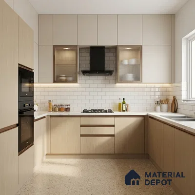 Wooden Look LM 01741 Soft Mahogany 8 ft x 4 ft Suede Finish Decorative Laminate - 1 mm | Suitable for TV Unit, Wardrobe, Kitchen Cabinets