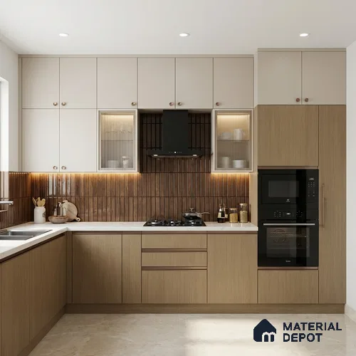 Wooden Look LM 01743 Dark Cedar 8 ft x 4 ft Suede Finish Decorative Laminate - 1 mm | Suitable for TV Unit, Wardrobe, Kitchen Cabinets